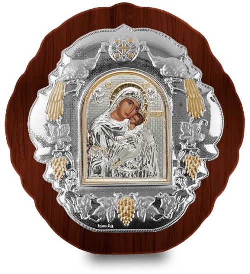 Ασημένια εικόνα ΓΛΥΚΟΦΙΛΟΥΣΑ 22x21cm