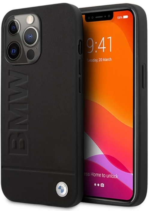 BMW Leather Hot Stamp MagSafe - Case for iPhone 14 Pro Max (Black)