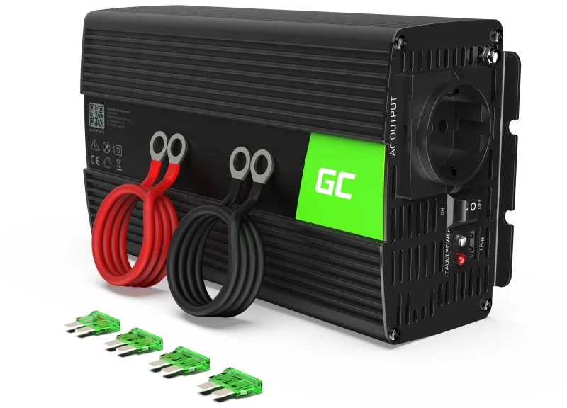 Green Cell - Voltage converter Inverter 12V to 230V 1000W/2000W Pure sine wave