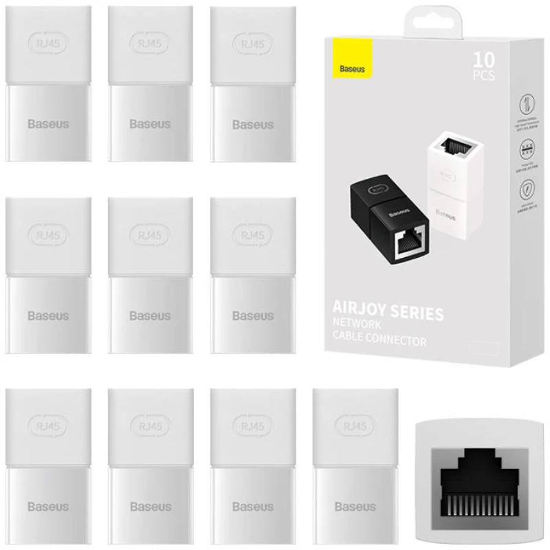 Cable Connector Baseus, 10 pcs, AirJoy Series (white)