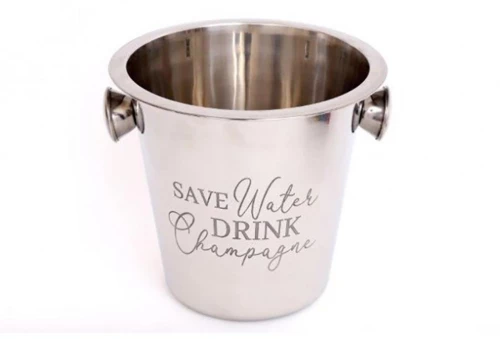 Σαμπανιέρα μεταλλικό λευκή 21x21