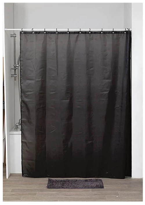 Κουρτίνα μπάνιου polyester BLACK 180x200