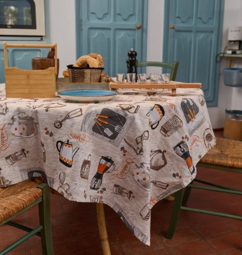 Τραπεζομάντηλα Κουζίνας Cook - Apricot, 140x140cm