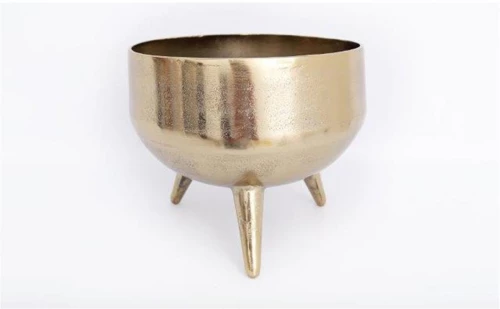 Κασπώ αλουμίνιο χρυσό τρίποδο 35x35