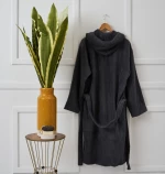 Μπουρνούζι με Κουκούλα Pure Cotton - Olive, Medium