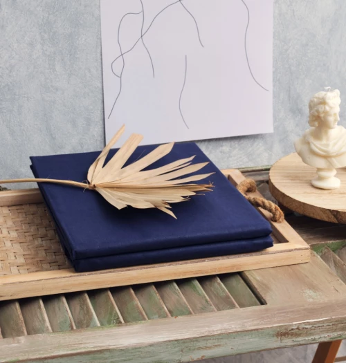 Σεντόνια Σετ  Μονόχρωμα Power Nap - Navy Blue, Μονό (2x 160x240+ 1 μαξ. 50x70)