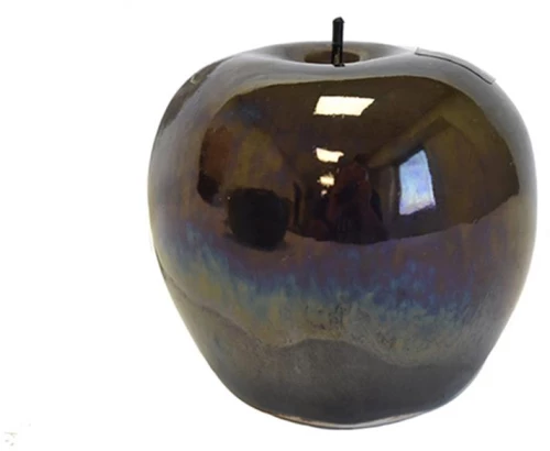 Μήλο κεραμικό χειροποίητο gold 7x6