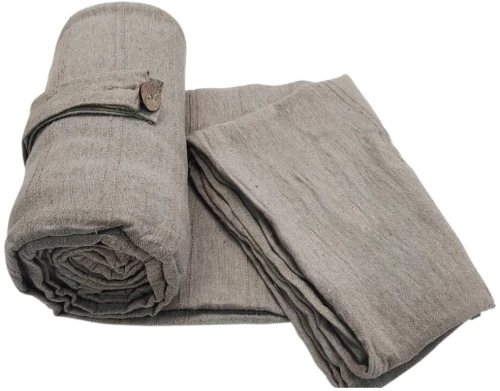 Ριχτάρι βαμβακερό ανάγλυφο καφέ χρ.  220x240