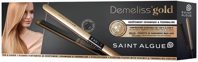 DEMELISS GOLD Ψηφιακή Πρέσα Μαλλιών Με Κεραμικές Πλάκες 230˚C