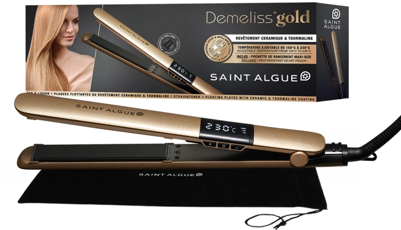 DEMELISS GOLD Ψηφιακή Πρέσα Μαλλιών Με Κεραμικές Πλάκες 230˚C