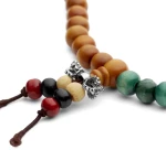 Χειροποίητο Mala Διαλογισμού από Χάντρες Colored Sandalwood 8mm