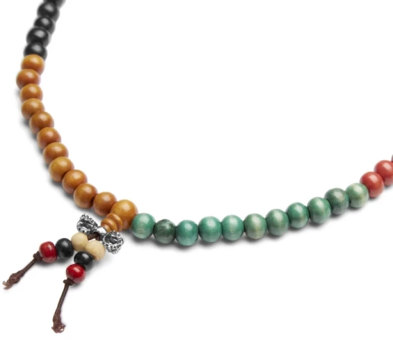 Χειροποίητο Mala Διαλογισμού από Χάντρες Colored Sandalwood 8mm
