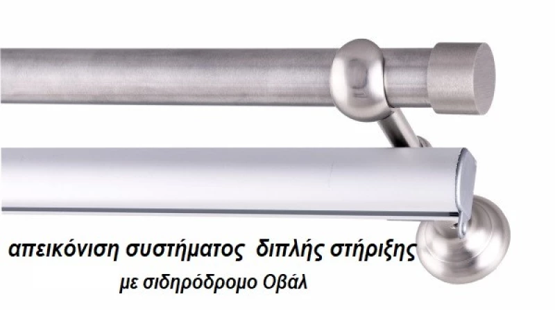 ΚΟΥΡΤΙΝΟΞΥΛΟ IRA FRANS Φ25 ΝΙΚΕΛ ΜΑΤ ΜΕ ΧΡΩΜΙΟ ΕΞΑΡΤΗΜΑΤΑ
