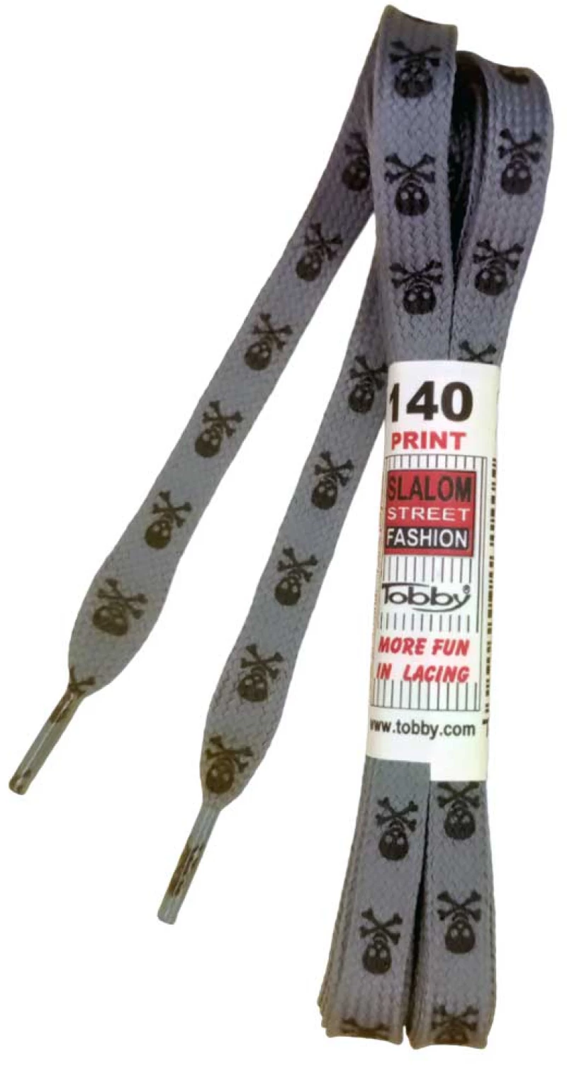 Κορδόνια παπουτσιών Tobby Skulls Γκρι 140cm