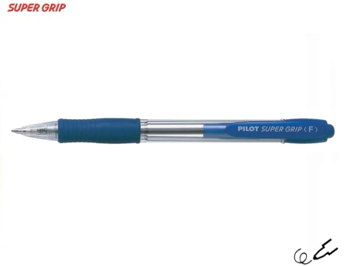Στυλό PILOT Super Grip 0.7mm Fine Μπλέ Κωδικός:BPGP-10R-FL