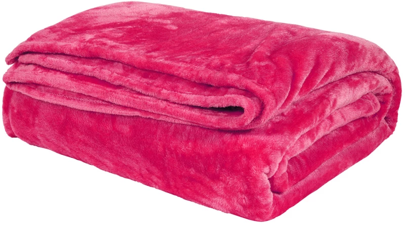 Κουβέρτα  βελούδινη διπλή 220x240cm deluxe Joli 3800gr Ροζ