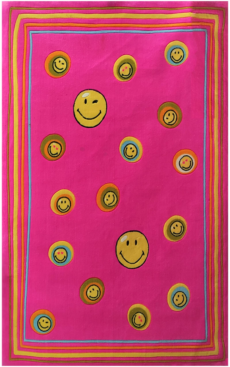 Χαλί 140x200cm φούξια Vasilas Home Smilley World 8901