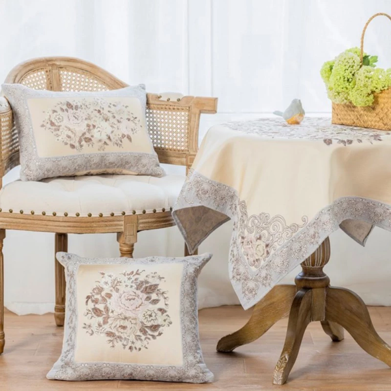 Τραπεζομάντηλο στόφα-jacquard grey 100x100cm Liolios Home 2245 PLS-TB1217