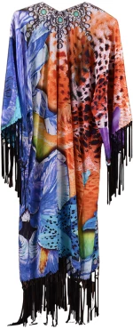 Κιμονό πορτοκαλί/μπλε print Ble Resort Collection 5-41-375-0023