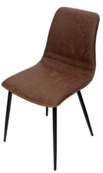 Καρέκλα μεταλλική-PU καφέ 46x58x71cm Espiel XEL102