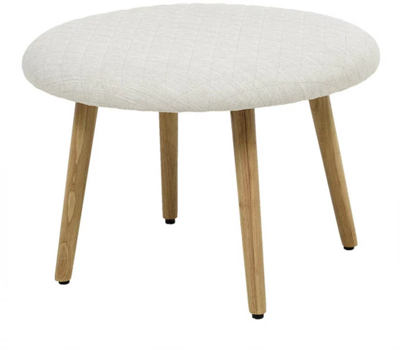 Σκαμπώ υφασμάτινο καπιτονέ γκρι 63x40cm Inart 3-50-251-0043