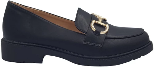 Loafers Με Αγκράφα - 77438 - Μαύρο