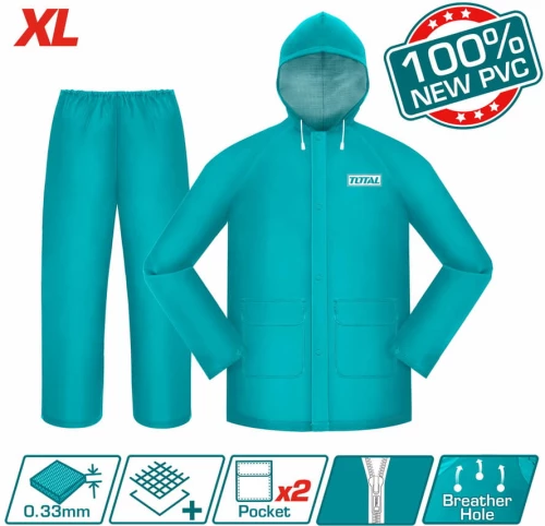 TOTAL Αδιάβροχο κοστούμι Β.Τ XL (THTRS031.XL)