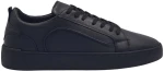 Ανδρικά Δέρματινα Sneakers - 421 - Μαύρο