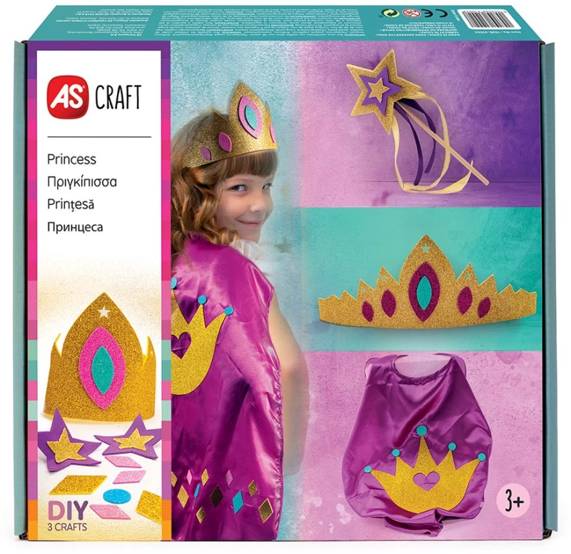 AS Craft Πριγκίπισσα Παιχνίδι Με 3 Χειροτεχνίες DIY Για 3+ Χρονών