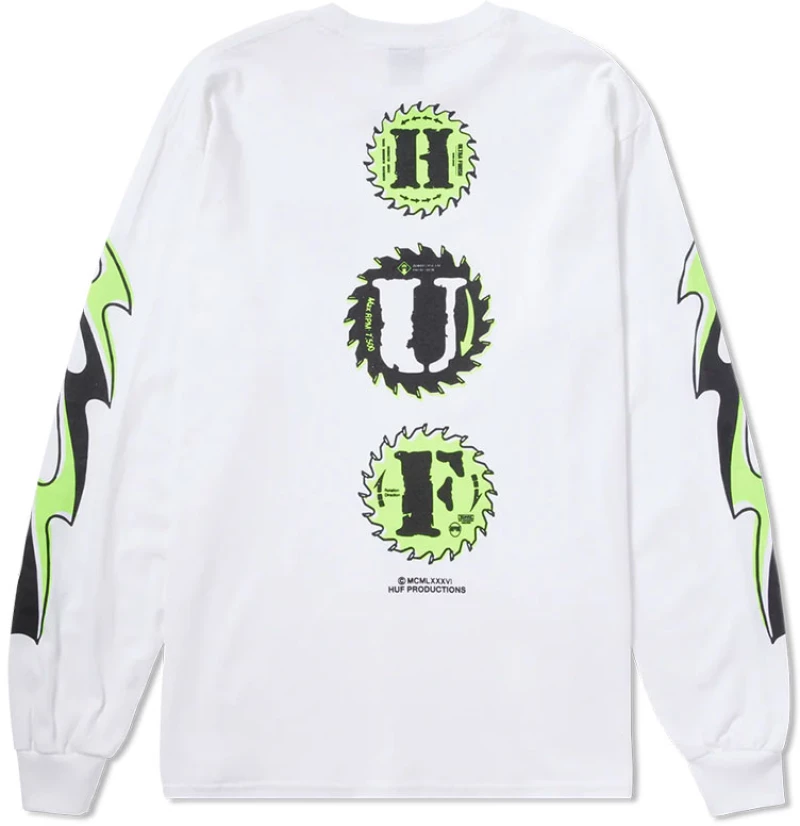 HUF Buzzkill LS Tee White