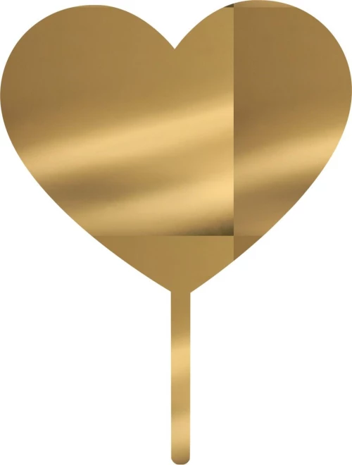Cake Topper Heart ΧΡΥΣΟ ΚΑΘΡΕΠΤΗΣ