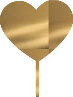 Cake Topper Heart ΧΡΥΣΟ ΚΑΘΡΕΠΤΗΣ