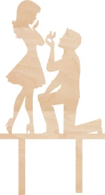 Cake Topper Wedding 3 ΞΥΛΟ