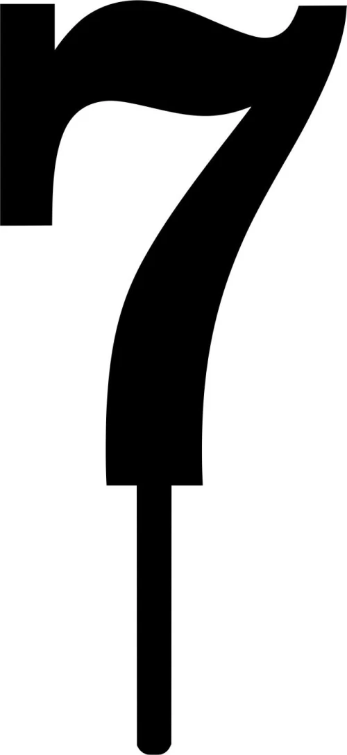 Cake Topper 7 ΜΑΥΡΟ