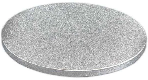 Δίσκος Τούρτας στρογγυλός Ασημένιος Πάχος 13mm. Διαμ.(10'')25,4εκ.
