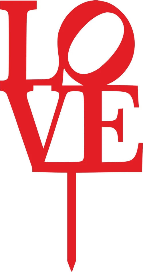 Cake Topper Love 2 ΚΟΚΚΙΝΟ