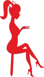 Cake Topper Woman 1 ΚΟΚΚΙΝΟ
