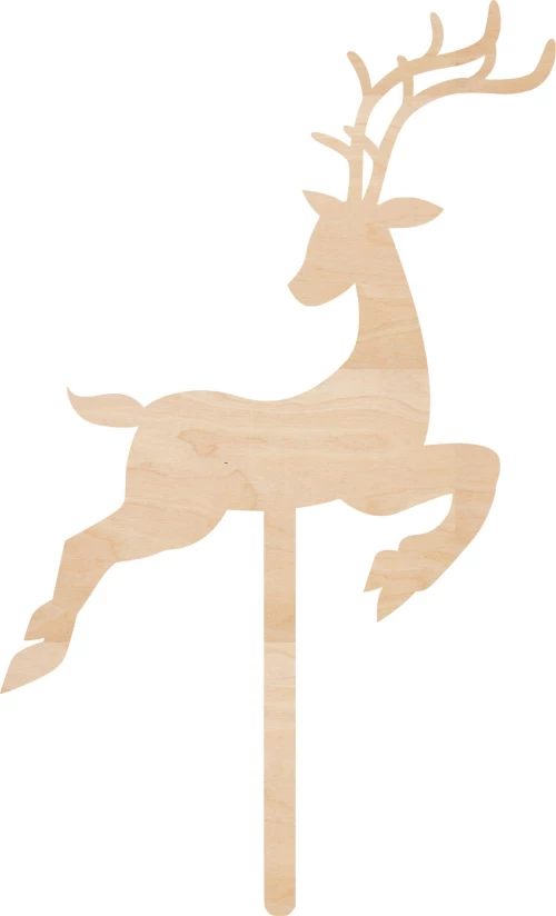 Cake Topper Τάρανδος v3 ΞΥΛΟ