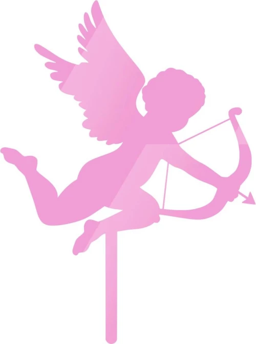 Cake Topper Valentine ΡΟΖ ΚΑΘΡΕΠΤΗΣ