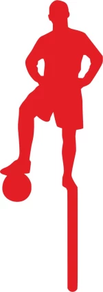 Cake Topper football 1 ΚΟΚΚΙΝΟ