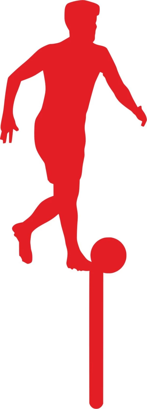 Cake Topper football 2 ΚΟΚΚΙΝΟ