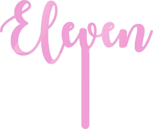 Cake Topper Eleven ΡΟΖ ΚΑΘΡΕΠΤΗΣ