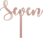 Cake Topper Seven ΡΟΖ ΚΑΘΡΕΠΤΗΣ