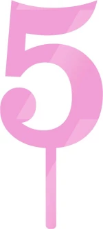 Cake Topper 5 ΡΟΖ ΚΑΘΡΕΠΤΗΣ