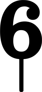 Cake Topper 6 ΜΑΥΡΟ