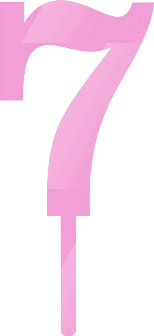 Cake Topper 7 ΡΟΖ ΚΑΘΡΕΠΤΗΣ