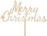 Cake Topper Merry Christmas 2 ΞΥΛΟ