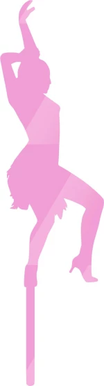 Cake Topper Dancer ΡΟΖ ΚΑΘΡΕΠΤΗΣ