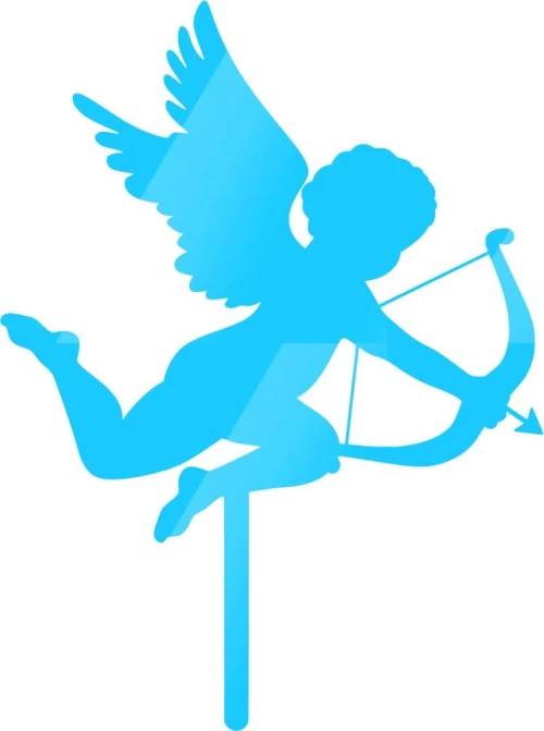 Cake Topper Valentine ΓΑΛΑΖΙΟ ΚΑΘΡΕΠΤΗΣ