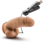Ομοίωμα μελαψό με δόνηση και Βεντούζα 17 cm